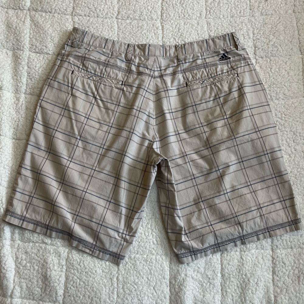 Adidas khaki stretch plaid shorts - Picture 10 of 14